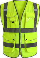 Gilet de sécurité haute visibilité pour la construction, certifié Oeko-Tex, avec détection des aiguilles, en polyester thermocollé sans couture, vêtement de travail