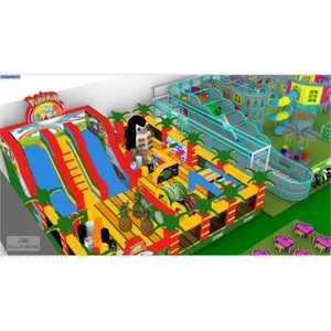 Grande aire de jeux gonflable extérieure sur le thème du palmier - Product Image 2