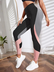 Leggings de yoga et de fitness taille haute pour femmes, respirants, antibactériens, en coton et bambou tricoté, vêtements de sport d'été personnalisables - Product Image 3