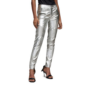 Nueva moda de invierno frente plano de cuero genuino pierna recta de alta calidad para mujer Casual a prueba de viento pantalón impermeable 2023 - Product Image 3