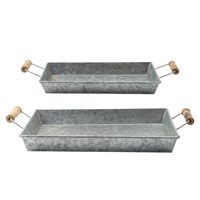 Plateau de service élégant en métal de couleur argentée avec poignée Set Nouveau design Plateau décoratif en métal au tarif de gros pour la maison Hôtel