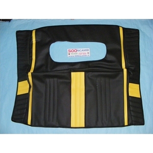 Fundas para Asientos de Coche FIAT 500 D F L R PADIGLIONE SOTTOTETTO SPORTIVO IMBOTTITO en Color Cielo con Bordes Amarillos - Product Image 1