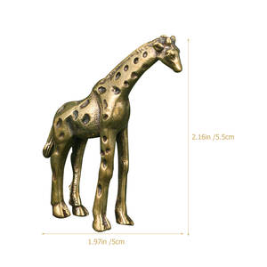 Escultura de Jirafa Dorada Artesanal, Figura de Jirafa Amarilla Grande con Mango de Latón Fundido, Decoración para Bodas y Eventos, Estatua - Product Image 2