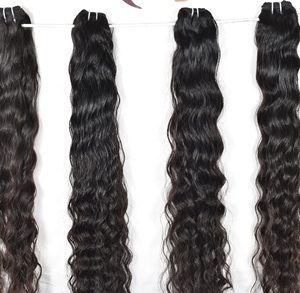 Extensions de cheveux humains 100% naturelles, couleur noire, cheveux indiens Remy, cheveux vierges bruts, cuticules alignées, mèches de cheveux - Product Image 2