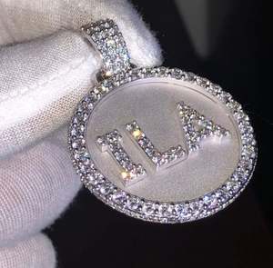 Personalizado de los hombres 3D brillante Buss joyería VVS Moissanite Pass Diamond Tester Iced Out Plated Charm colgante - Product Image 2