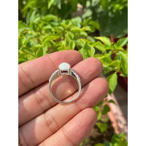 Natural Opal Ring 925 Sterling Silver Handmade Gemstone Ring Wholesale Jewelry Supplier - Product Image 5