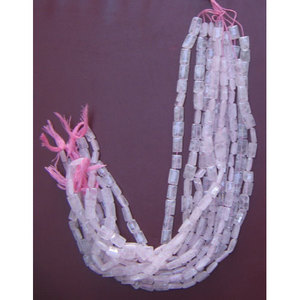 Cuentas de Cuarzo Rosa Natural Pulido, Gemas Lisas Tipo Chicklet - Product Image 1