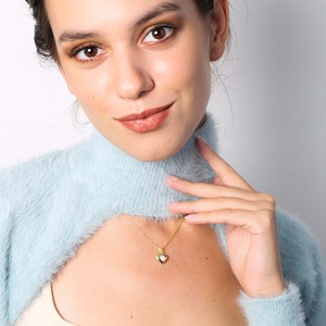 Collar con Diseño de Corazón Simple, Hecho a Mano en Turquía, Joyería de Plata de Ley 925 al por Mayor - Product Image 2