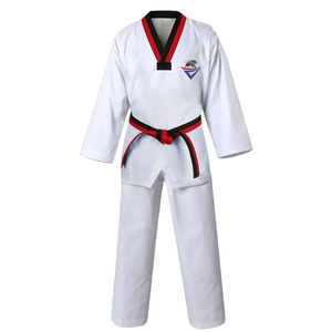 Nuevo barato 100% algodón ropa de entrenamiento de artes marciales logotipo personalizado adultos Karate uniforme para Taekwondo Karate trajes ropa deportiva - Product Image 2