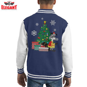 Veste universitaire de Noël personnalisée pour hommes en toile légère avec corps en laine et manches complètes, vêtements de sport élégants - Product Image 3