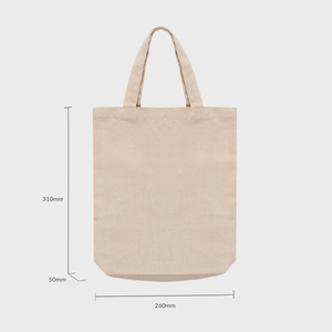 Bolsa de algodón natural con diseño redondo en la parte inferior, ecológica y elegante, la mejor bolsa de algodón para el uso diario, con logo impreso. - Product Image 2