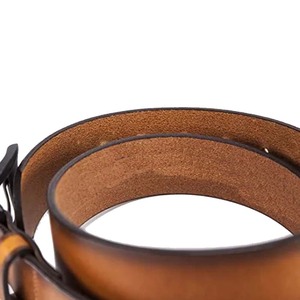 Cinturón de Vestir de Cuero Vacuno de Alta Calidad, Hebilla Occidental, Color Sólido Duradero, Personalizable, Precio de Fábrica al por Mayor, Buena Oferta - Product Image 4