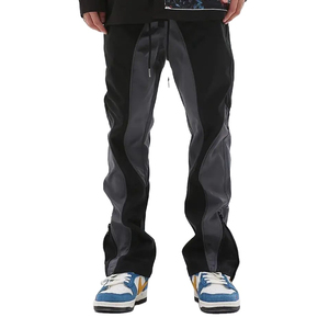 Custom 100% Cotton Flare <b>Cargo</b> Trousers Men's High Waist Jogger Sweatpants Breathable Stack <b>Pants</b> for Work 2026 - Product Image 1