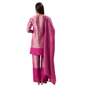 Ensemble Kurta Palazzo rose brodé à la main vente en gros de vêtements ethniques pour femmes fournisseur de vêtements d'usine personnalisé fête mariage - Product Image 6