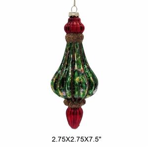 Vintage Style Glass <b>Christmas</b> Ornaments Full Color Printed Handcrafted Finials <b>Baubles</b> Classic Holiday Tree Decorations Made - Product Image 5