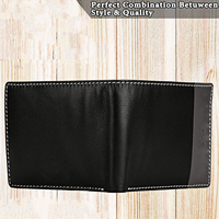 Portefeuille en cuir véritable de qualité supérieure, vintage, luxueux, pour homme, design élégant, protection RFID, fin, imperméable, rayé, fait main