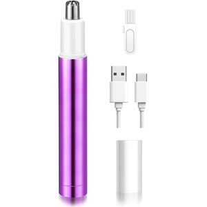 Tondeuse à poils de nez compacte et portable pour femmes, rechargeable par USB-C, facile à nettoyer, polyvalente pour la maison et la voiture, fabriquée en plastique - Product Image 1