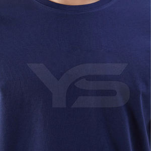 Tshirt en coton décontracté pour homme-Motif solide avec méthode de tissage non tissé 180 grammes Tissu en jersey teint uni - Product Image 3