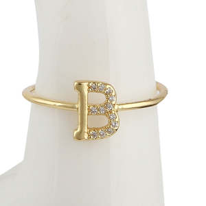 Anillo de Dedo con Letras del Alfabeto para Mujer - Dorado - Dorado - Product Image 3
