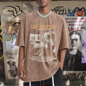 DTG เสื้อพิมพ์ลายสำหรับผู้ชายขนาดใหญ่กว่าปกติเสื้อยืดผ้าฝ้าย100% ไหล่ตกไหล่สำหรับ2025 - Product Image 5