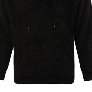 Black Sherpa Satin <b>Lined</b> <b>Hoodie</b> Heavy Weight Men Outdoor Running Sports Wear Breathable Winter Men Hoodies Made By Dikson Sports - Product Image 5