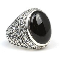 Bijoux faits main en argent 925, opale éthiopienne de coupe ovale délicate, motif géométrique Elii Kalemli, pour homme, usage quotidien, Yzk 2.0x1.5cm