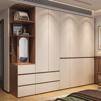 Armoire en bois moderne personnalisable avec bureau, coiffeuse et armoire de rangement pour chambre d'appartement