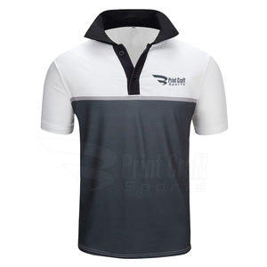 Chemises pour hommes en tissu polaire respirant de haute qualité, design élégant, manches courtes, couleur unie, logo personnalisé, style décontracté - Product Image 1