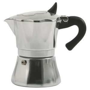 Set Macchina per Caffè Espresso Gaia SChef 3 Tazze, Stile Italiano, Alluminio Retrò Vintage, Vetro Portatile, Metallo Argento per Uso Professionale - Product Image 1