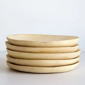 ASISTENCIA Plato de ensalada de madera Bandeja para servir Caja de pino Tema de amor Barco ovalado Dulces Galletas Comida Fruta Decoración del hogar Regalo - Product Image 1