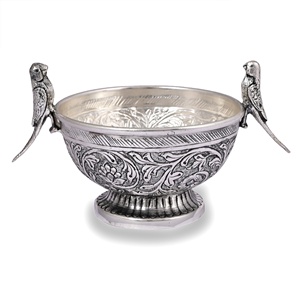 Bol de perroquet de petite taille en métal de cuivre de qualité supérieure avec bol de finition oxydé bol en cuivre décoratif prix de gros affaire en vrac - Product Image 1