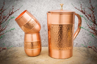 Pichet à eau en cuivre 99% personnalisé, résistant à la chaleur, capacité 1500 ml, pour la maison, l'hôtel, le restaurant, les mariages, design moderne