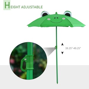 Ensemble de table et chaises pliantes en métal pour enfants, avec parasol, portable, pour camping, plage, pêche, pique-nique, salon - Product Image 6