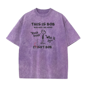 Streetwear vintage délavé à l'acide 100% jersey de coton imprimé graphique haut t-shirt surdimensionné pour hommes - Product Image 2