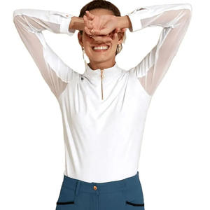 Camisa para montar a caballo Fabricante de ropa ecuestre Camisa de carreras Capa base Sublimación Impresión Tops para mujeres - Product Image 1