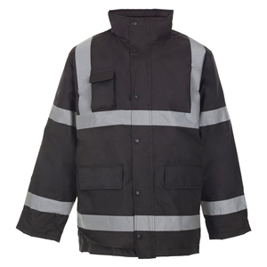 Chaqueta Acolchada de Seguridad Industrial con Franjas Reflectantes de Alta Visibilidad, Uniforme de Trabajo Personalizado para Hombre, Poliéster Impermeable - Product Image 1