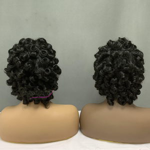 Best Selling 12 Inch Full Bang Spring Curl Vietnamese Bob <b>Wig</b>, <b>Wigs</b> For Black Women, Fashionable Curls Easy To Manage - Product Image 2