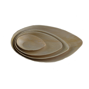 ภาชนะใส่อาหารแบบใช้แล้วทิ้งที่ย่อยสลายได้เป็นมิตรกับสิ่งแวดล้อมถาดไข่ใบปาล์มทรงกลมสำหรับงานเลี้ยงงานแต่งงานปิกนิกคุณลักษณะการให้บริการที่ย่อยสลายได้ - Product Image 5