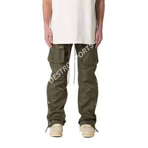 New Unisex <b>Cargo</b> Pants Regular Fit Straight Style Solid Color <b>Work</b> Wear Joggers Canvas Softshell Waterproof Breathable Casual - Product Image 5