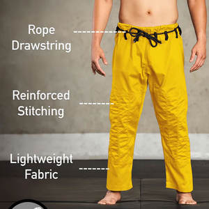 Kimono de Jiu-Jitsu brésilien Venume Premium pour homme, confortable, respirant, jaune, léger, uniforme de Jiu-Jitsu pour les arts martiaux - Product Image 3