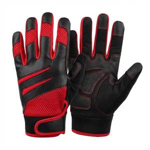 Gants de gardien de but de floorball haute performance, design rouge et noir, protection renforcée de la paume, équipement sportif professionnel pour équipe, nouveauté - Product Image 1