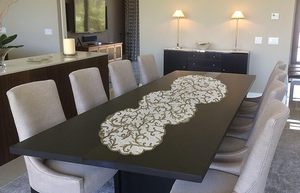 Christmas Decorative and Leaves Design Beaded <b>Runner</b> Placemat <b>Dining</b> <b>Table</b> Fancy Mat Handmade Decorative <b>Runners</b> for Wedding - Product Image 2