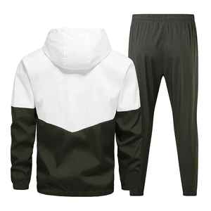 Sudadera con capucha y cremallera de poliéster para hombre con logotipo personalizado, ropa deportiva, chándal para hombre, ropa de entrenamiento, ropa de calle, chándal para hombre - Product Image 2