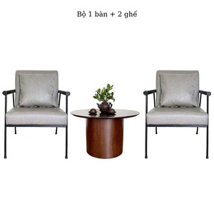 Conjunto de Sofá de Madera Minimalista y Cómodo con 2 Sillas para Sala de Estar CBSF68028 - Product Image 1