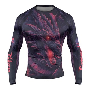 Rashguard de BJJ léger à manches courtes, séchage rapide, extensible, logo personnalisé, MMA, grappling, haut d'entraînement, spandex/polyester, respirant - Product Image 1