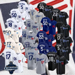 Uniforme de baseball en polyester respirant cousu de haute qualité en gros 5 # Freeman 8 # Hernandez 17 # Ohtani 22 # Kershaw 50 # Betts - Product Image 1