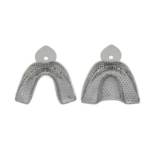 Plateau d'empreinte dentaire de haute qualité, supérieur et inférieur, en acier inoxydable, instruments CE - Product Image 1