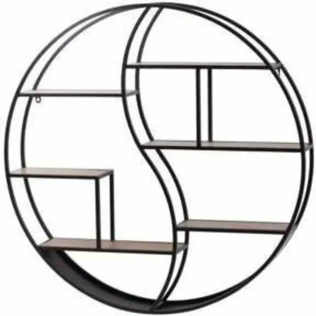 Best selling high quality home decoration round decorative solid wood floating shelves wall mounted