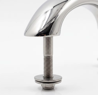 Main courante de bateau en acier inoxydable 316 de qualité marine, 170 mm, poli miroir, poignée de maintien pour yacht, quincaillerie de pont marine