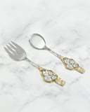 Best Quality Stainless Steel Silverware <b>Salad</b> <b>Server</b> With Designer Beaded Handles For Kitchenware Hotel Restaurantware Supply - Product Image 6